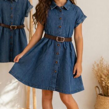 Robe fillette en jeans